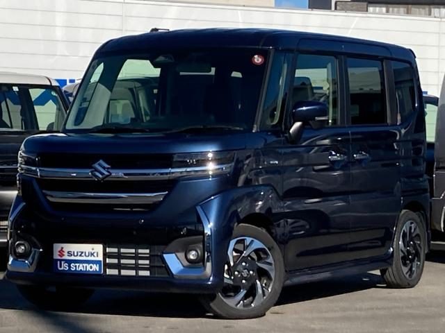 スペーシア　カスタム　ＨＹＢＲＩＤ　ＸＳ　元試乗車　担当者イチ