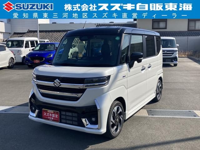 スペーシア　カスタム　ＨＹＢＲＩＤ　ＸＳターボ　９インチナビ・