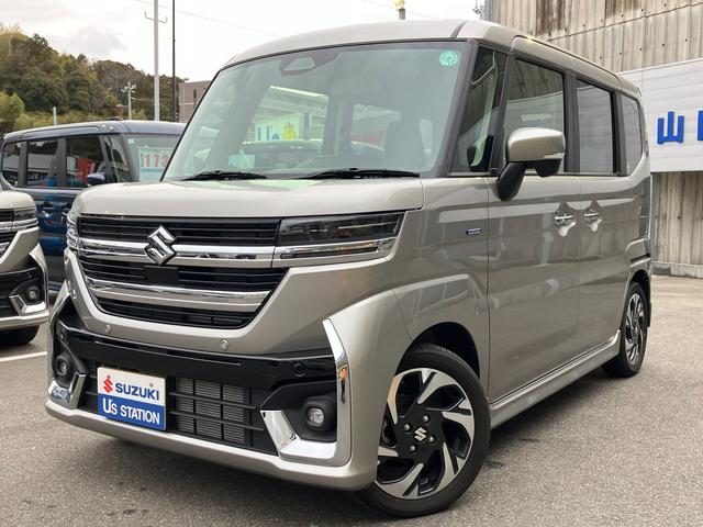 スペーシア　カスタム　ＨＹＢＲＩＤ　ＸＳ　試乗車アップ　前後ブ