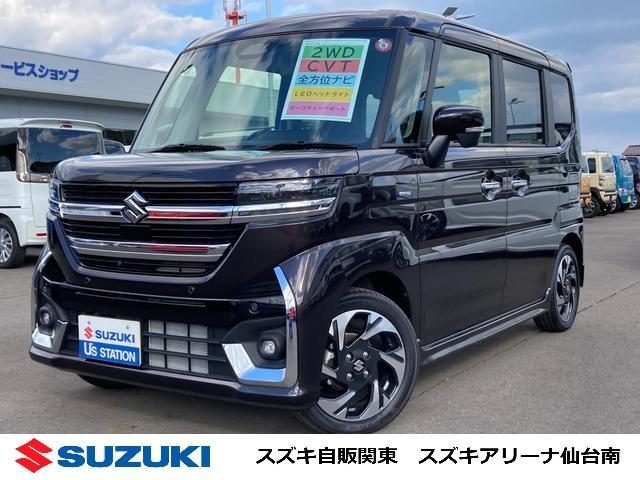 スペーシア　カスタム　ＨＹＢＲＩＤ　ＸＳ　全方位モニター付メモ
