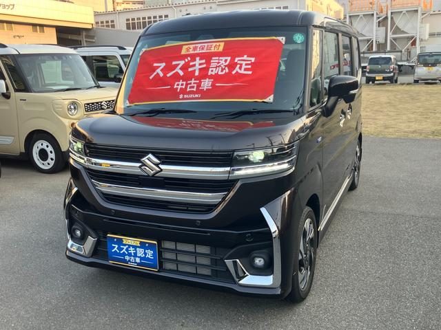 スペーシア　カスタム　カスタムＨＹＢＲＩＤ　ＸＳ　被害軽減ブレ