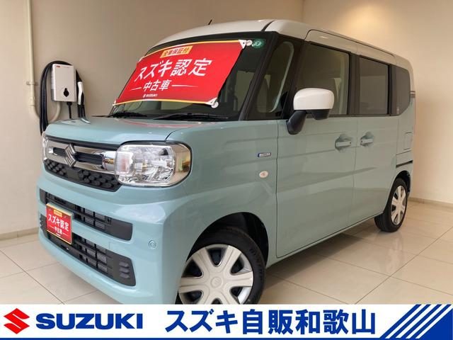 スペーシア　ＨＹＢＲＩＤ　Ｘ　　デモカー使用車　前後