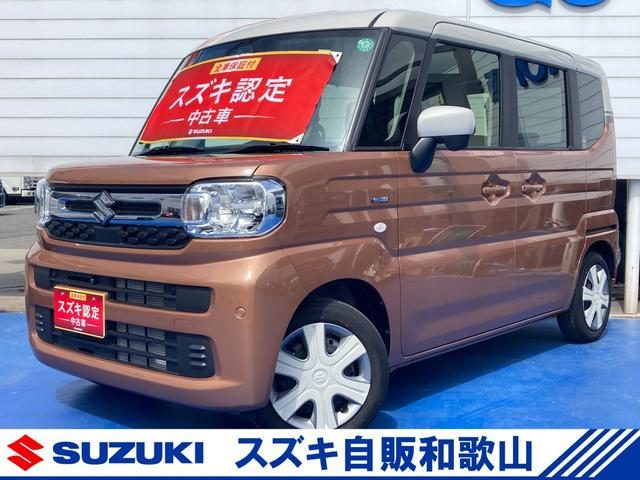 スペーシア　ＨＹＢＲＩＤ　Ｘ　　デモカー使用車　全方