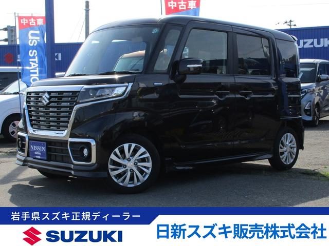 スペーシア　カスタム　ＨＹＢＲＩＤ　ＧＳ　２ＷＤ　ナビ　Ｂｌｕ