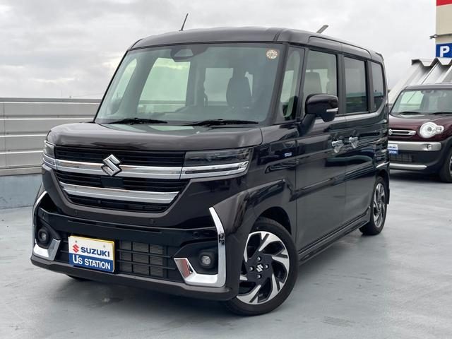 スペーシア　カスタム　ＨＹＢＲＩＤ　ＸＳ　全方位ナビ　ＲＯＣＫ