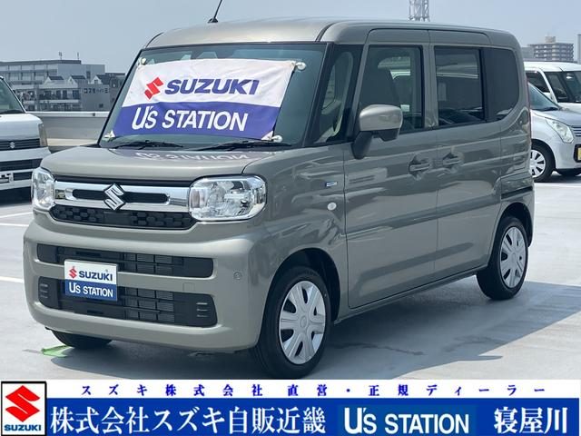 スペーシア　ＨＹＢＲＩＤ　Ｇ　新車舗装継承／サポカー