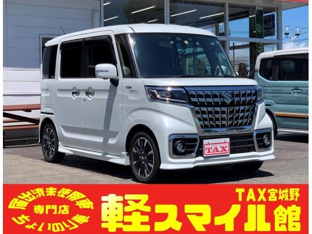 スペーシア　カスタム　ハイブリッドＸＳ　純正９インチ全方位モニ