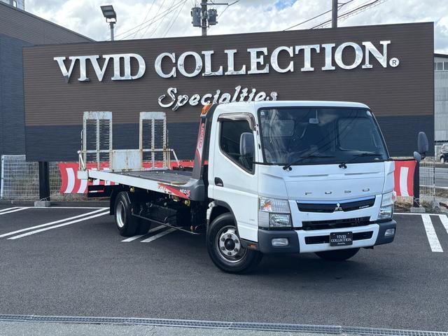 キャンター　ワイドキャブロング全低床　車両積載車　積