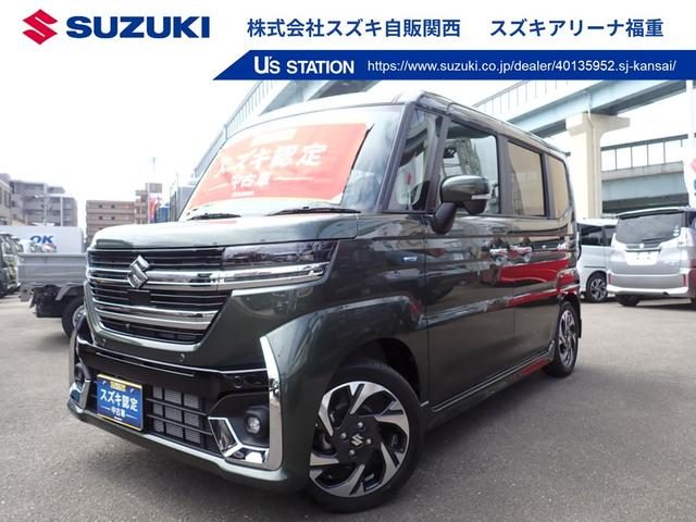 スペーシア　カスタム　ＨＹＢＲＩＤ　ＸＳ　全方位モニター付ナビ