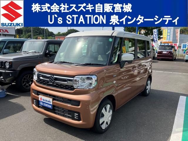 スペーシア　ＨＹＢＲＩＤ　Ｘ　　２ＷＤ　　純正ナビ・