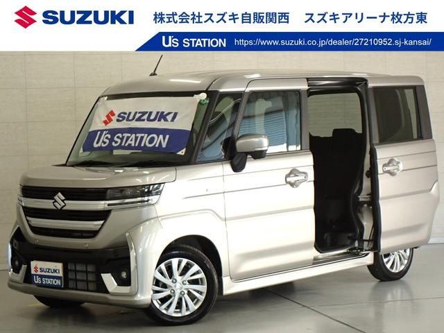 スペーシア　カスタム　カスタム　ＨＹＢＲＩＤ　ＧＳ　全方位モニ
