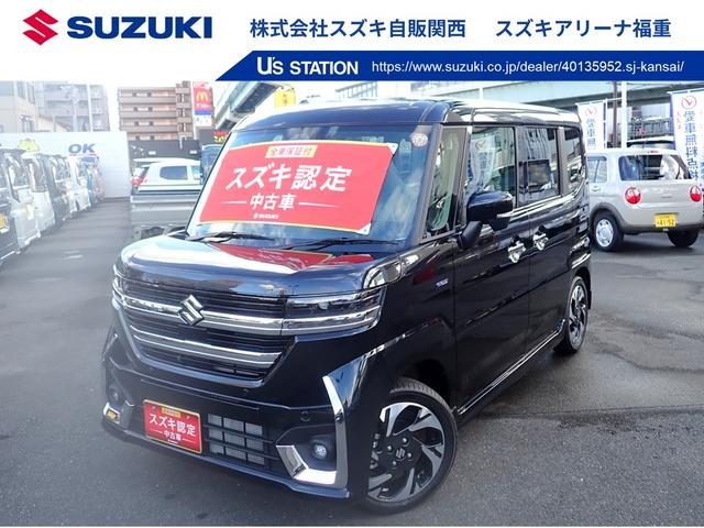 スペーシア　カスタム　ＨＹＢＲＩＤ　ＸＳターボ　全方位カメラ付