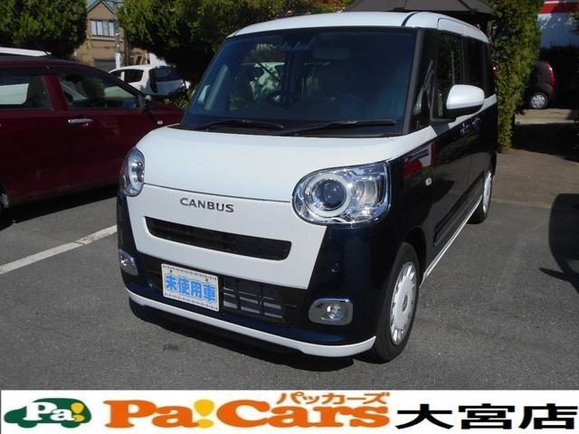 ムーヴ　キャンバス　ストライプスＧ　届出済未使用車　ＢＬＵＥ