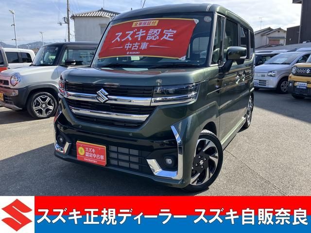 スペーシア　カスタム　ＨＹＢＲＩＤ　ＸＳターボ　元試乗車　スズ