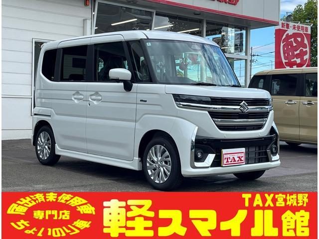 スペーシア　カスタム　ハイブリッドＧＳ　純正９インチ全方位モニ