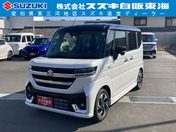 スズキ スペーシア　カスタム ＨＹＢＲＩＤ　ＸＳターボ　９インチナビ・