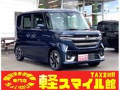 スズキ スペーシア　カスタム ハイブリッドＸＳ　７インチナビ　／届出済